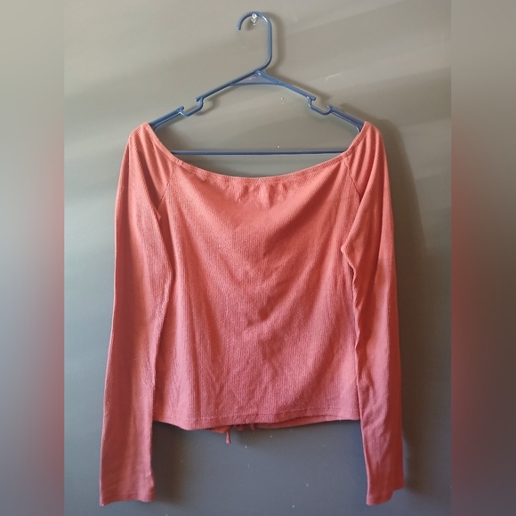 AEROPOSTALE WOMEN'S XL LONG SLEEVE ORANGE TOP - Picture 2 of 3
